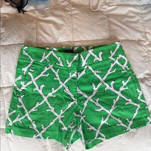 Designer Melly M shorts, green coral design